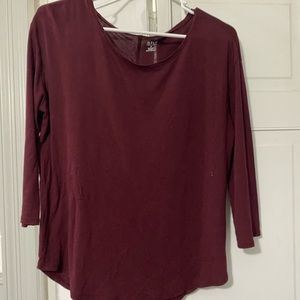 Maroon 1/4 sleeve